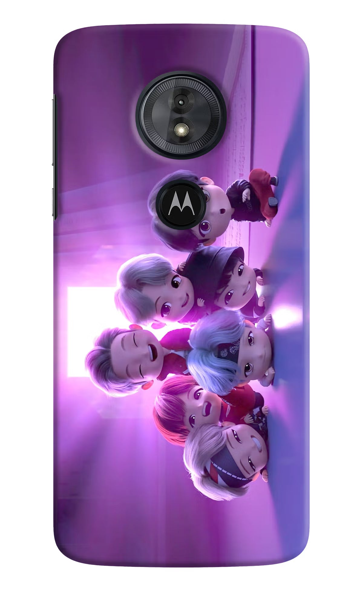BTS Chibi Moto G6 Play Hard Case Back Cover by Casekaro