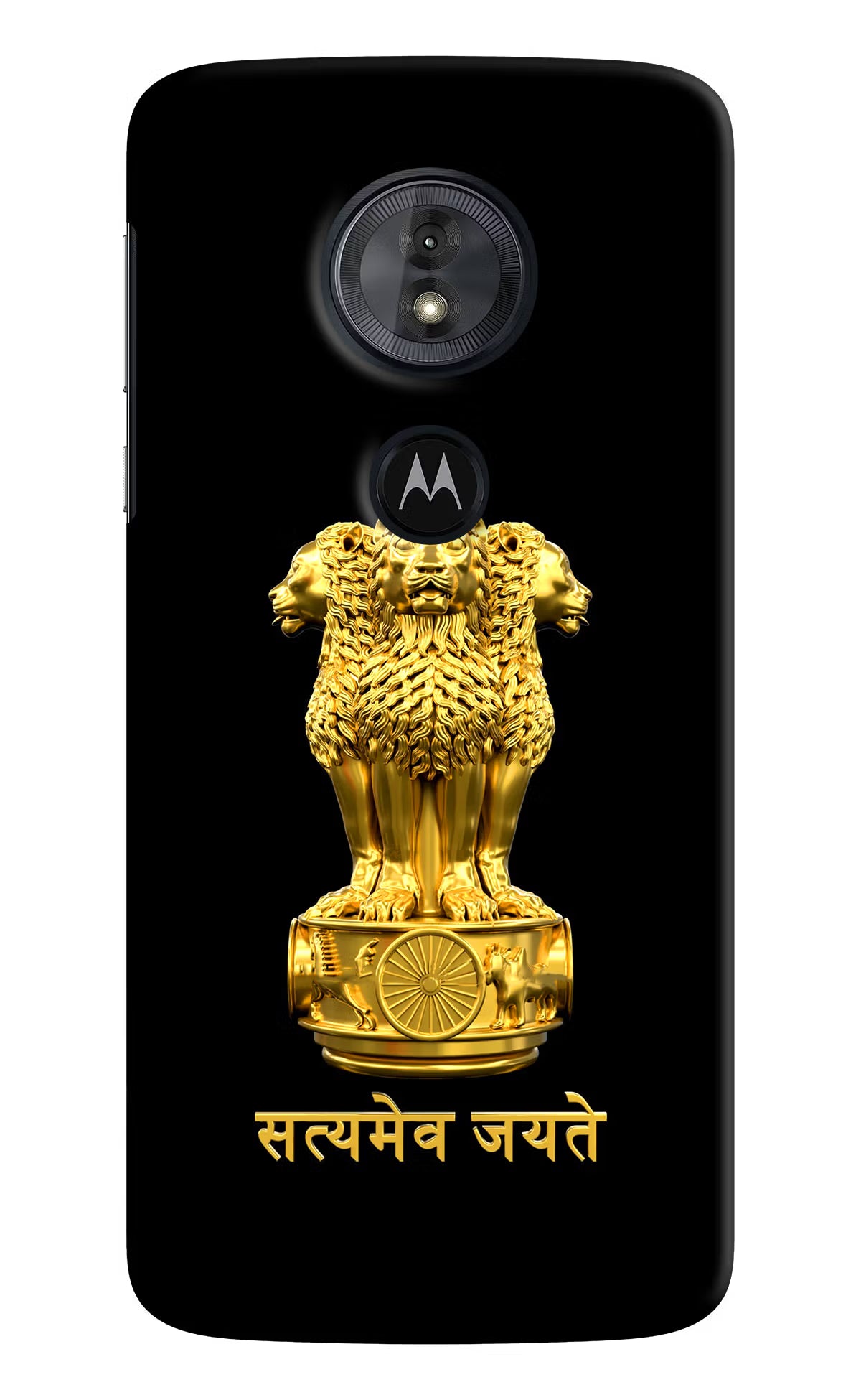 Satyamev Jayate Golden Moto G6 Play Hard Case Back Cover by Casekaro