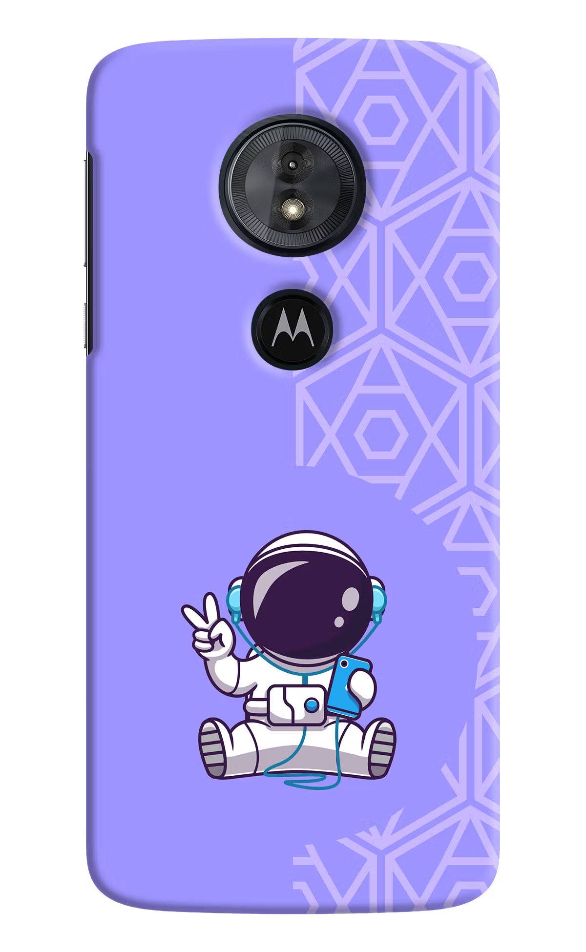 Cute Astronaut Chilling Moto G6 Play Hard Case Back Cover by Casekaro