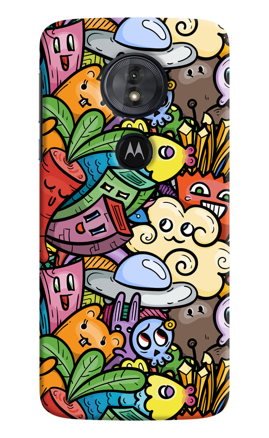 Veggie Doodle Moto G6 Play Hard Case Back Cover by Casekaro