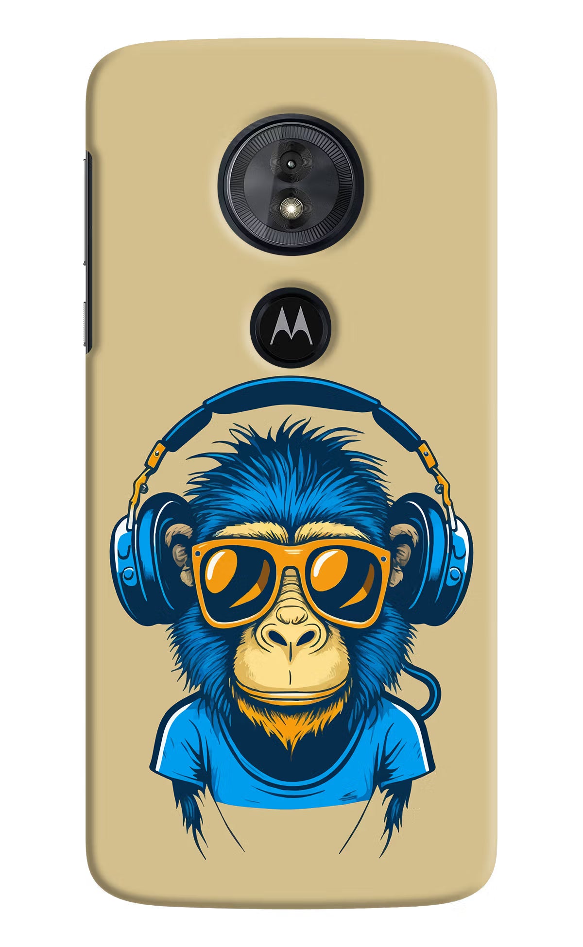 Monkey Headphone Moto G6 Play Hard Case Back Cover by Casekaro
