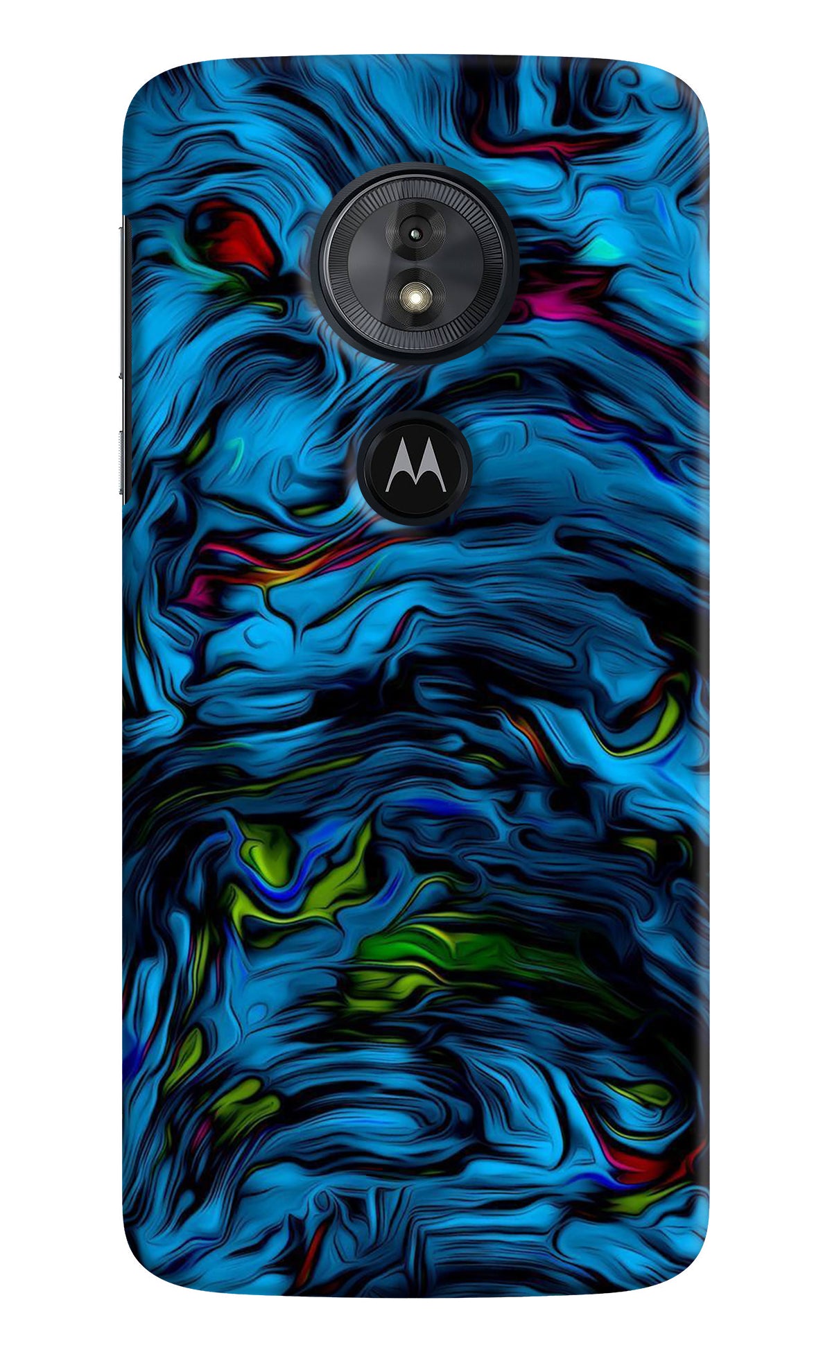 Dark Blue Abstract Moto G6 Play Back Cover