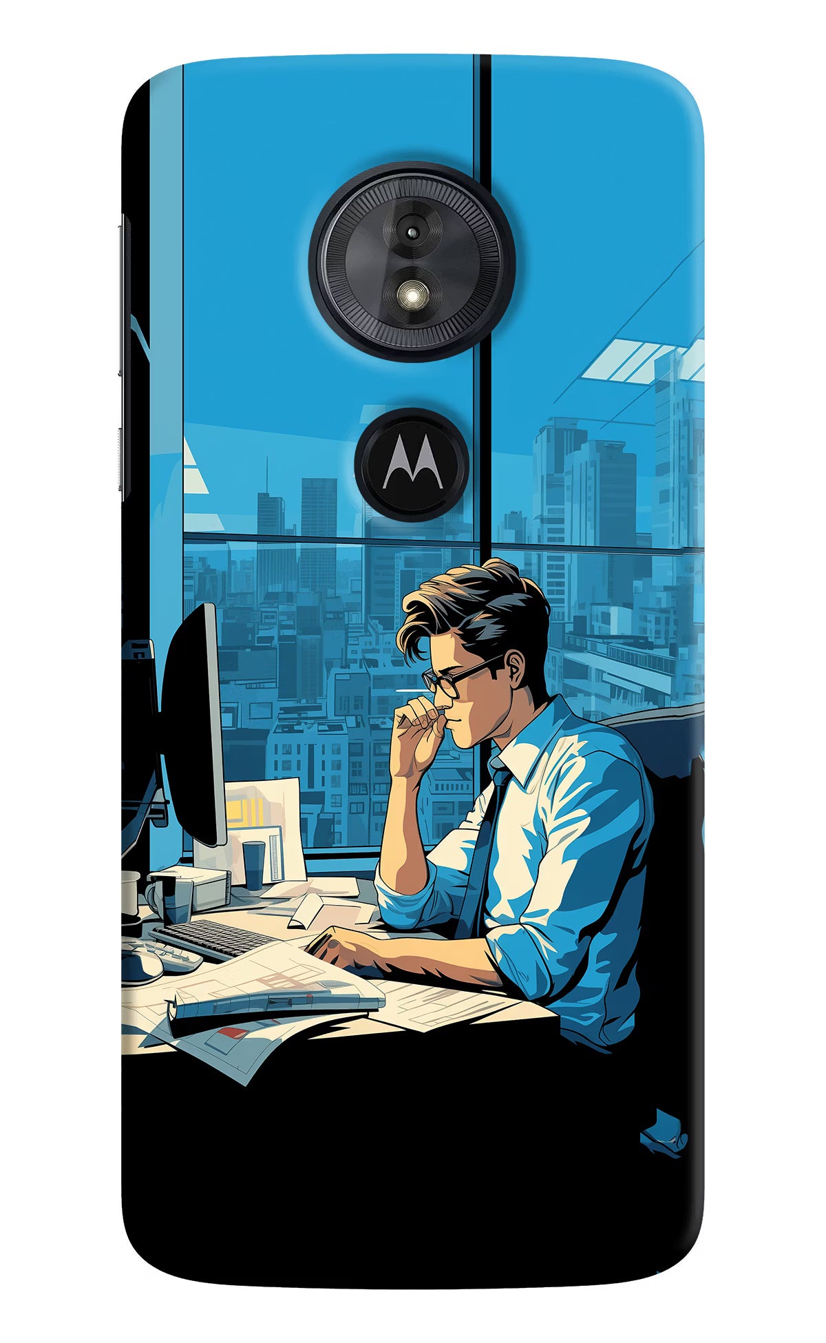 Focused Hustler (AI Generated) Moto G6 Play Hard Case Back Cover by Casekaro