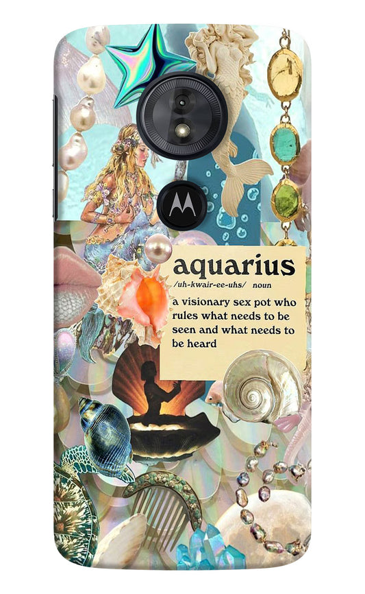 Aquarius Zodiac Moto G6 Play Hard Case Back Cover by Casekaro