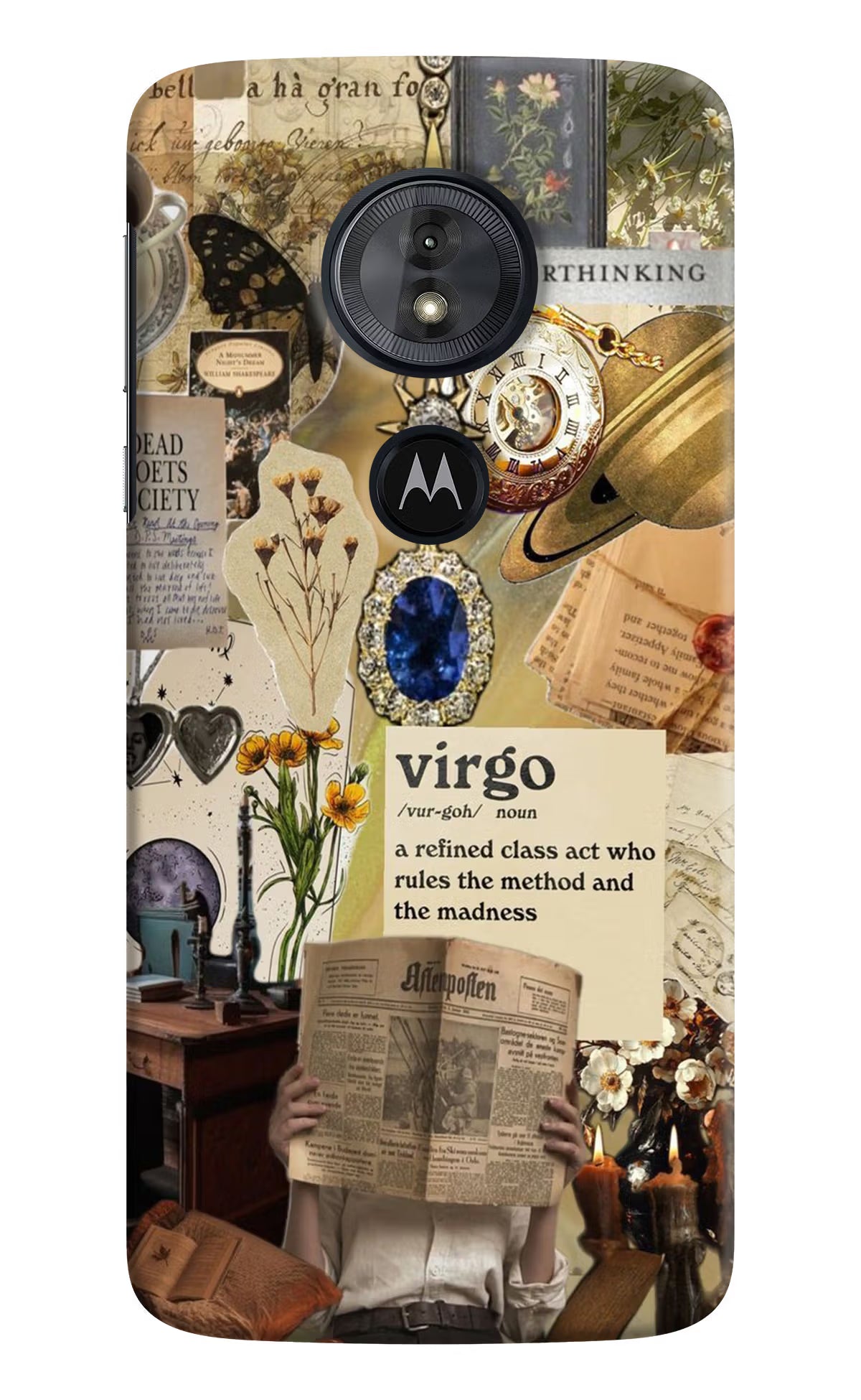 Virgo Zodiac Moto G6 Play Hard Case Back Cover by Casekaro