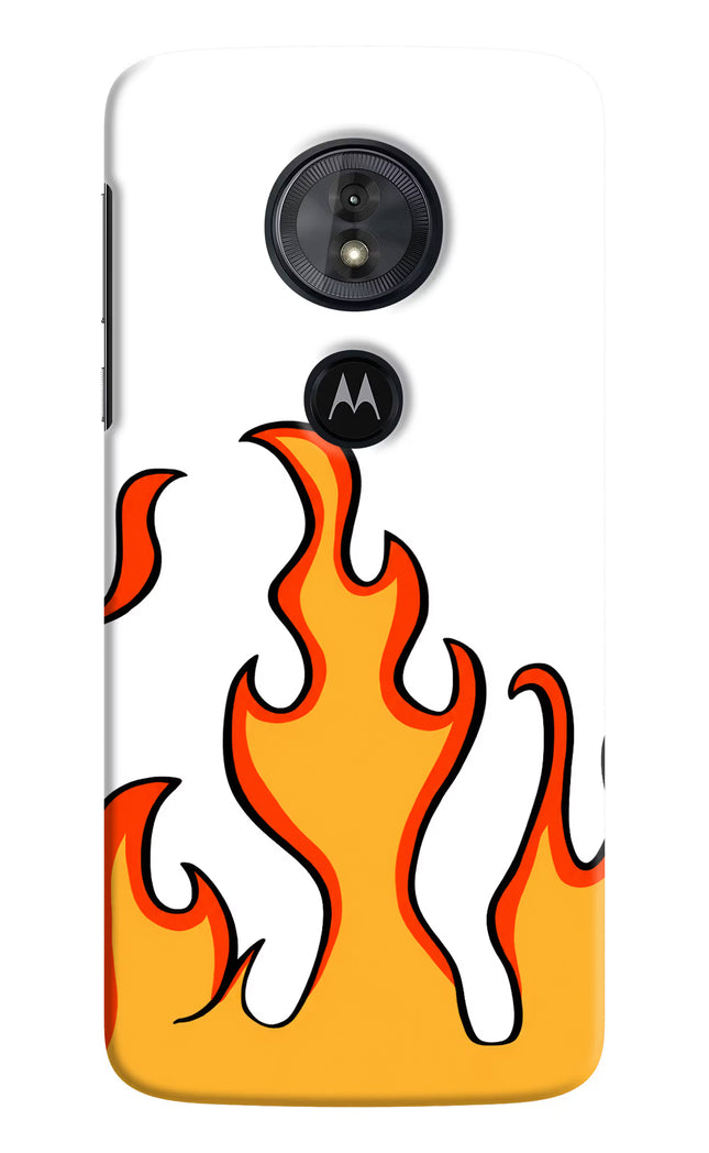 Fired Up – White Moto G6 Play Hard Case Back Cover by Casekaro