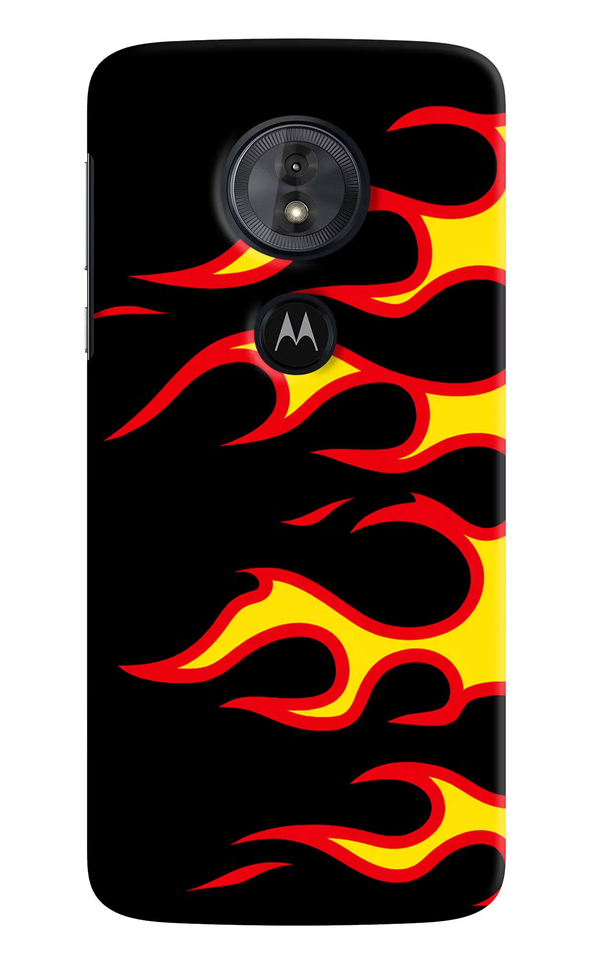 Side Sweep Flames Moto G6 Play Hard Case Back Cover by Casekaro