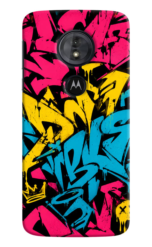 Graffiti Vibe Moto G6 Play Hard Case Back Cover by Casekaro
