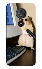 Hacker Hamster Moto G6 Play Hard Case Back Cover by Casekaro