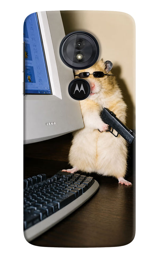 Hacker Hamster Moto G6 Play Hard Case Back Cover by Casekaro