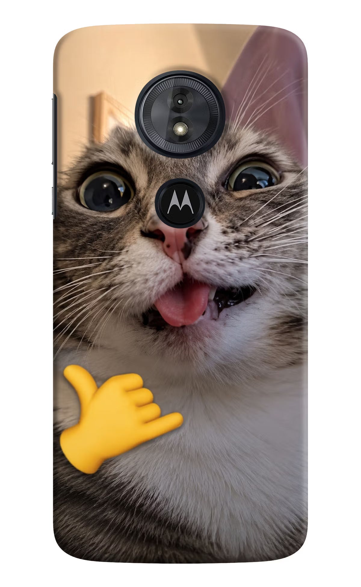 Silly Cat Call Moto G6 Play Back Cover