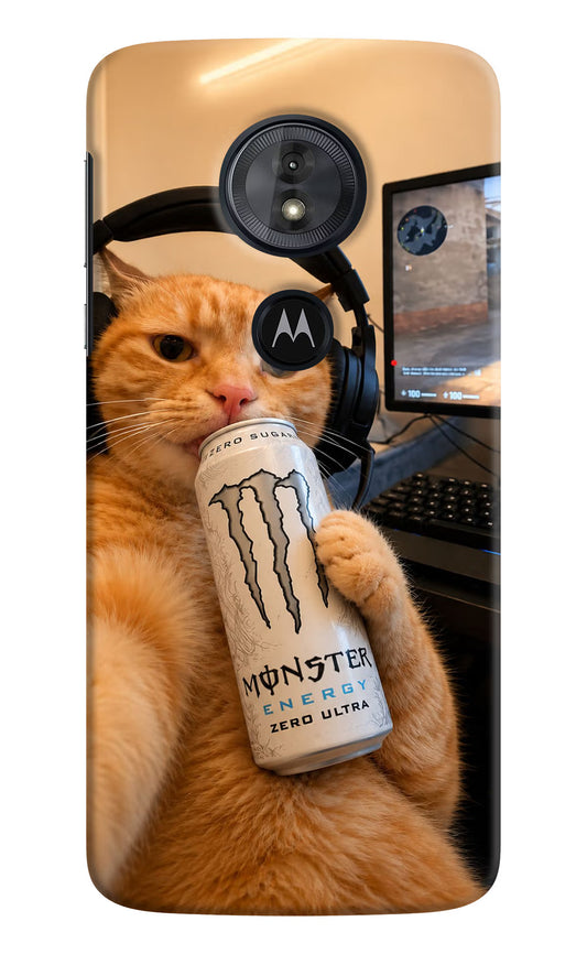 Gamer Cat Energy Moto G6 Play Hard Case Back Cover by Casekaro