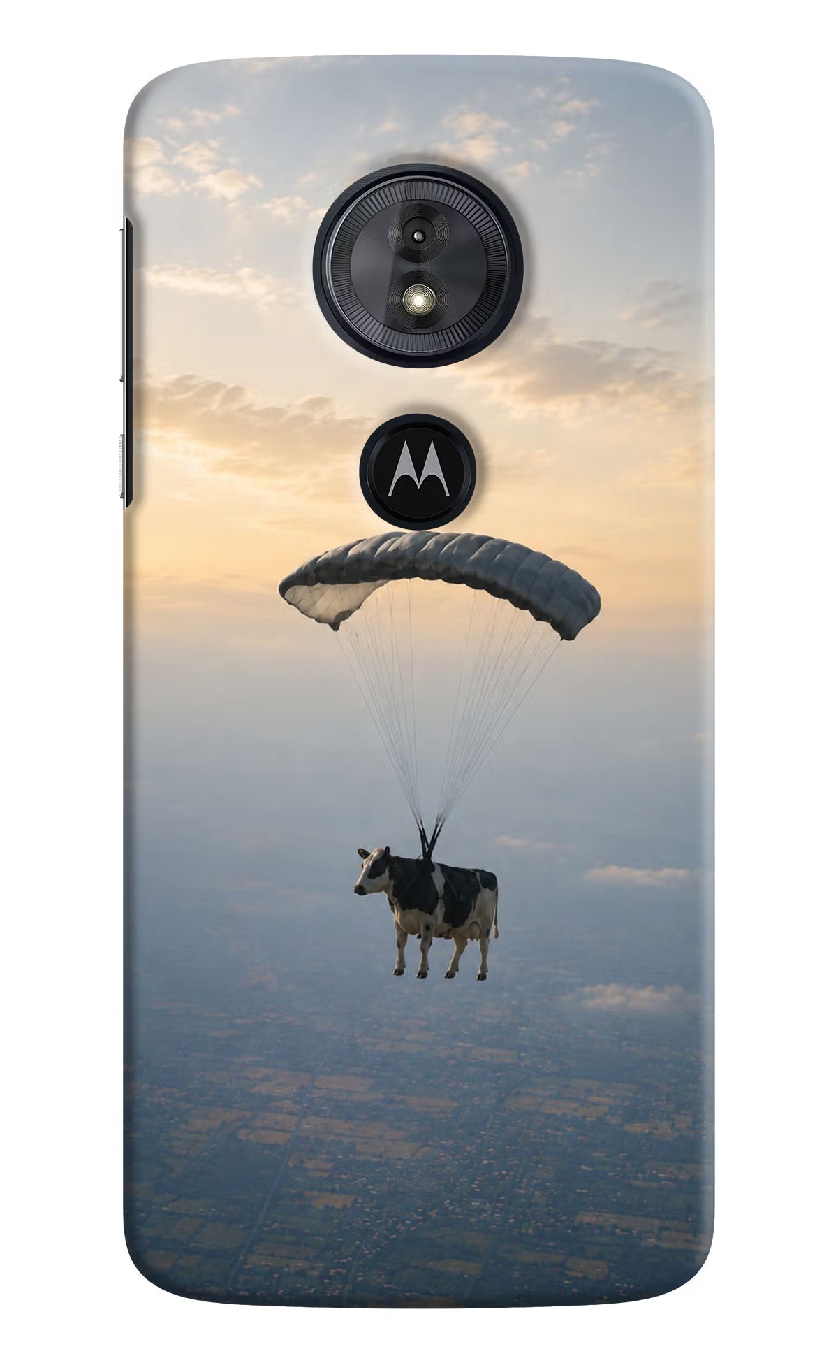 Skydiving Cow Moto G6 Play Back Cover