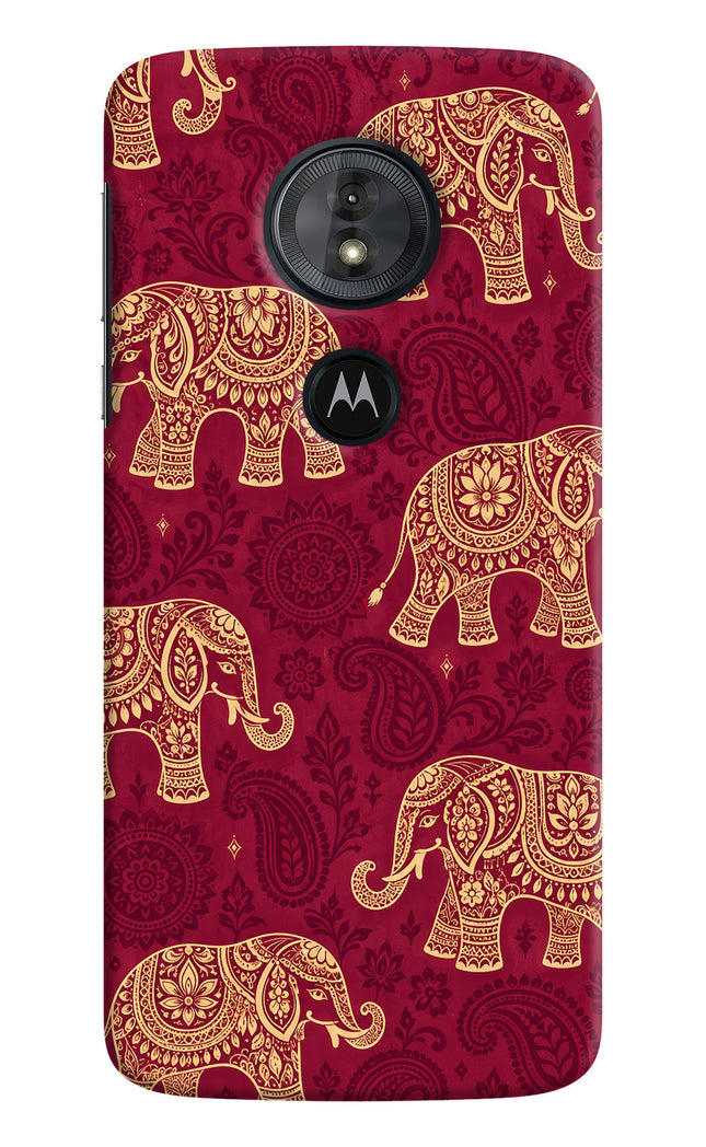 Maroon Elephant Moto G6 Play Back Cover