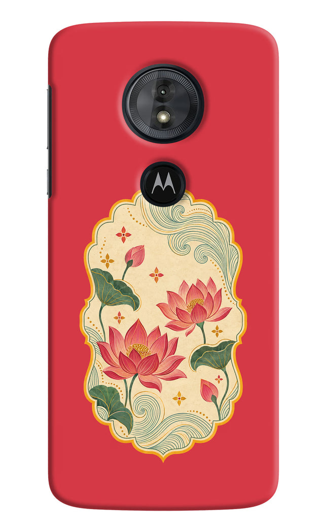 Pink Lotus Moto G6 Play Back Cover