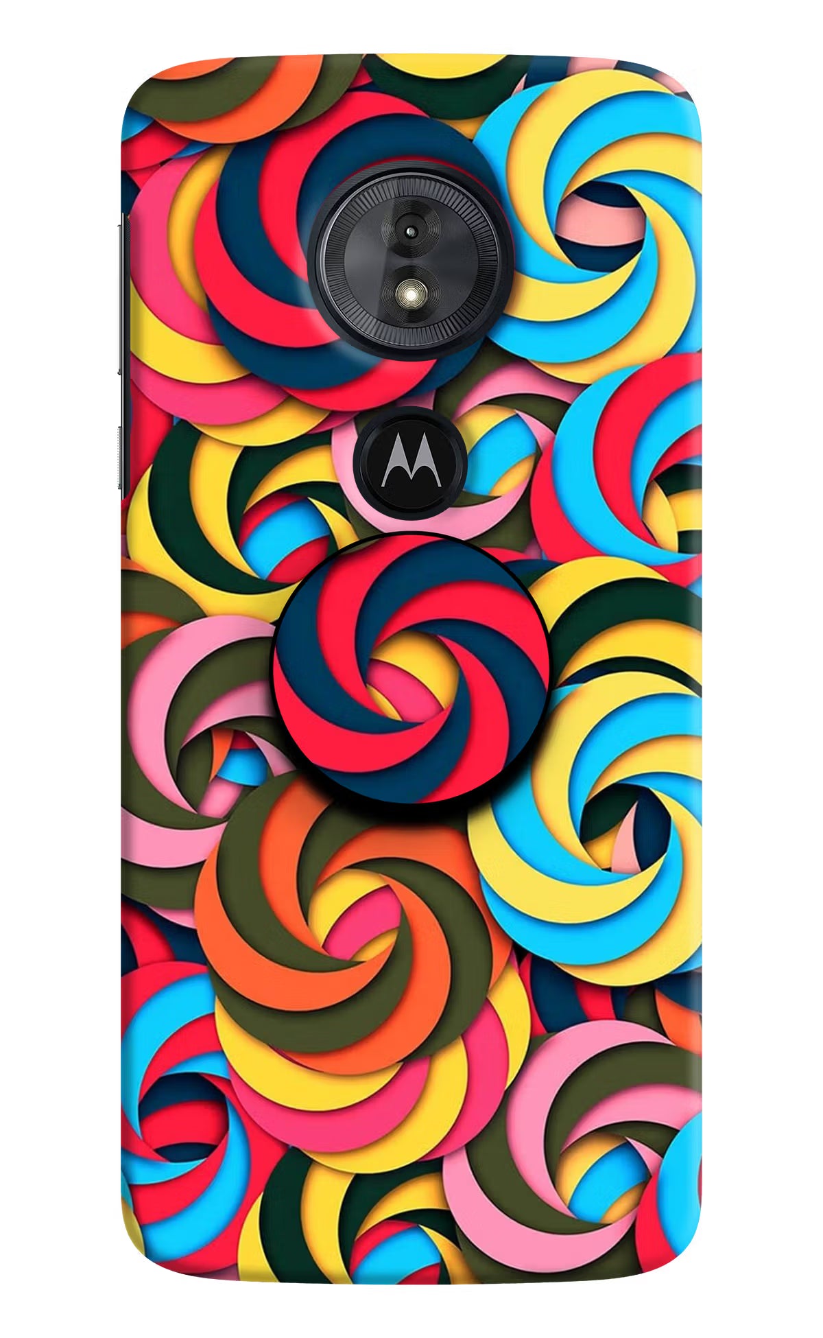 Spiral Pattern Moto G6 Play Pop Case by Casekaro
