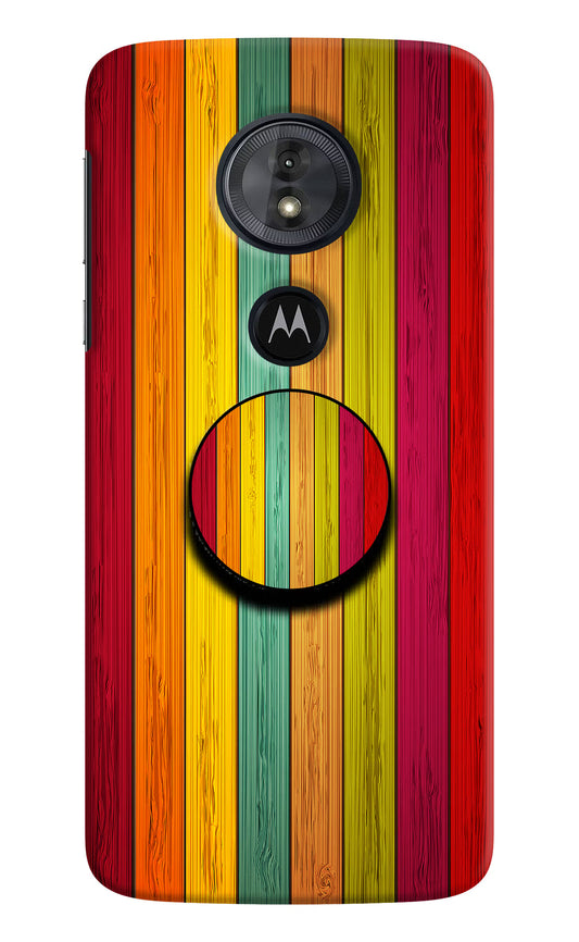 Multicolor Wooden Moto G6 Play Pop Case by Casekaro