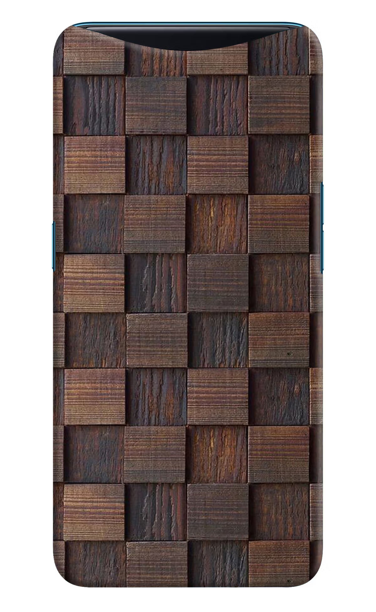 Wooden Cube Design Oppo Find X Hard Case Back Cover by Casekaro