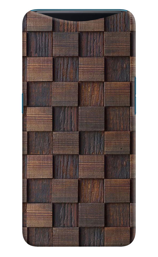 Wooden Cube Design Oppo Find X Hard Case Back Cover by Casekaro