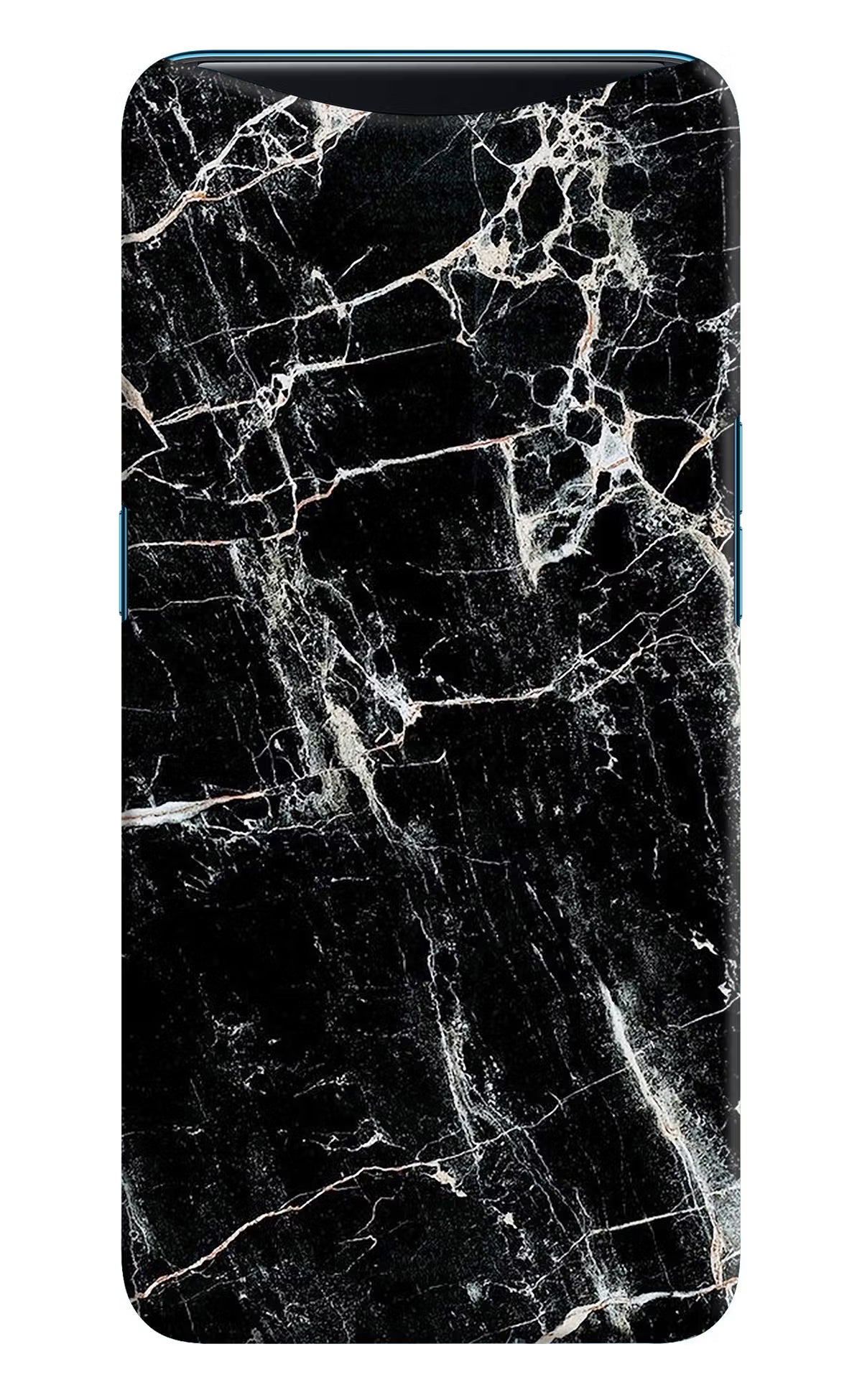Black Marble Texture Oppo Find X Hard Case Back Cover by Casekaro