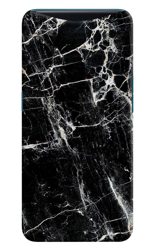 Black Marble Texture Oppo Find X Hard Case Back Cover by Casekaro