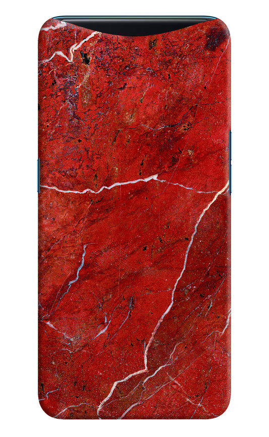 Red Marble Design Oppo Find X Hard Case Back Cover by Casekaro