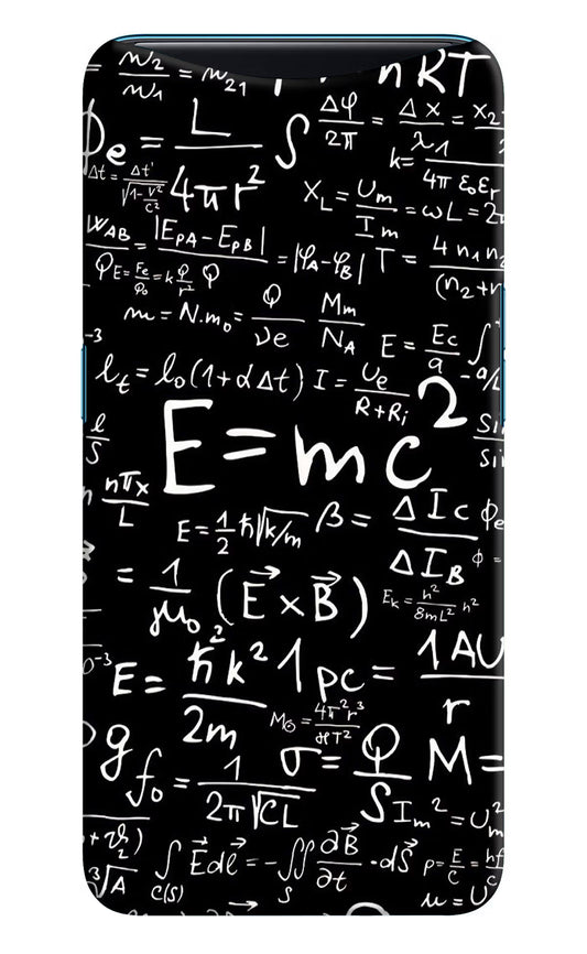 Physics Formula Oppo Find X Hard Case Back Cover by Casekaro