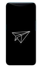 Paper Plane White Oppo Find X Hard Case Back Cover by Casekaro