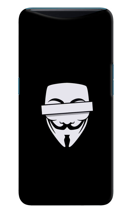 Anonymous Face Oppo Find X Hard Case Back Cover by Casekaro