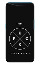 Go Fuck Yourself Oppo Find X Hard Case Back Cover by Casekaro