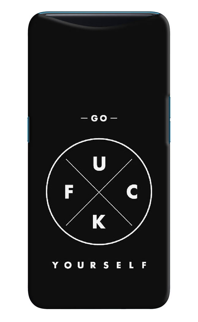 Go Fuck Yourself Oppo Find X Hard Case Back Cover by Casekaro