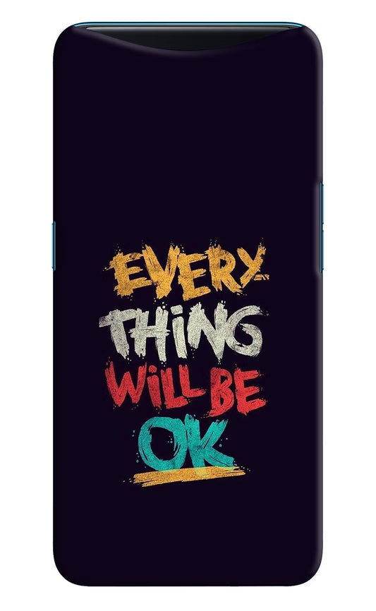 Everything Will Be Ok Oppo Find X Hard Case Back Cover by Casekaro