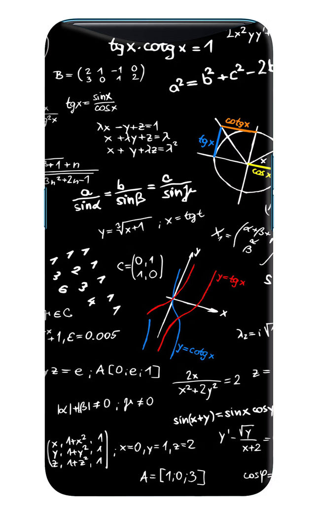 Mathematics Formula Oppo Find X Hard Case Back Cover by Casekaro