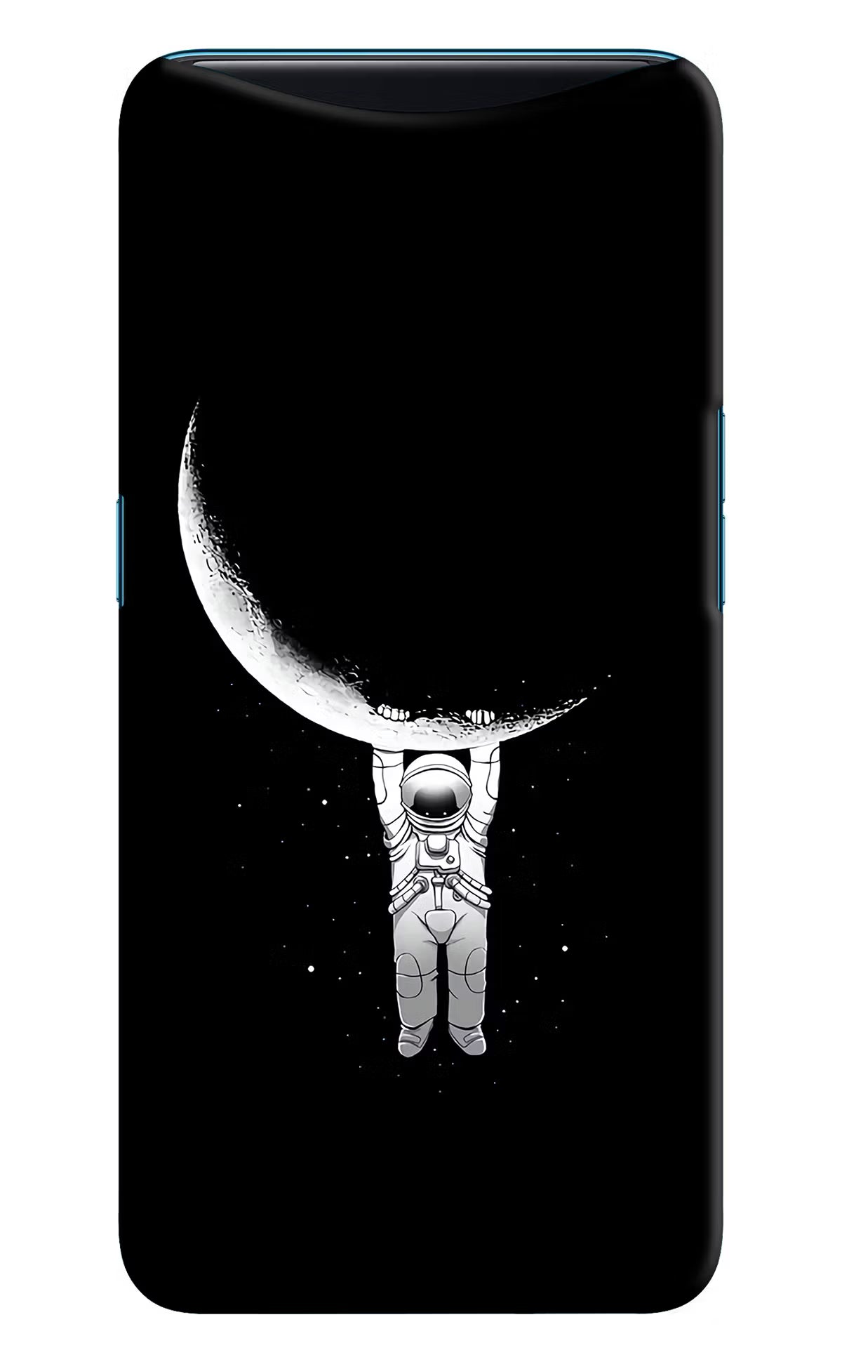 Moon Space Oppo Find X Hard Case Back Cover by Casekaro
