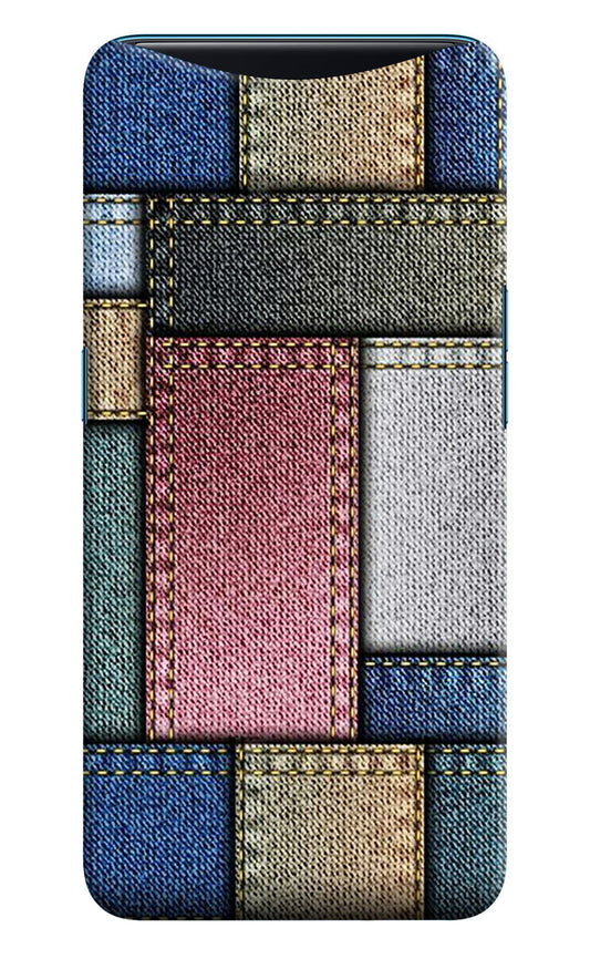 Multicolor Jeans Oppo Find X Hard Case Back Cover by Casekaro