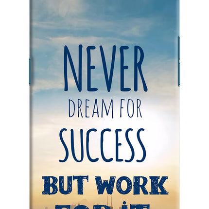 Never Dream For Success But Work For It Oppo Find X Hard Case Back Cover by Casekaro