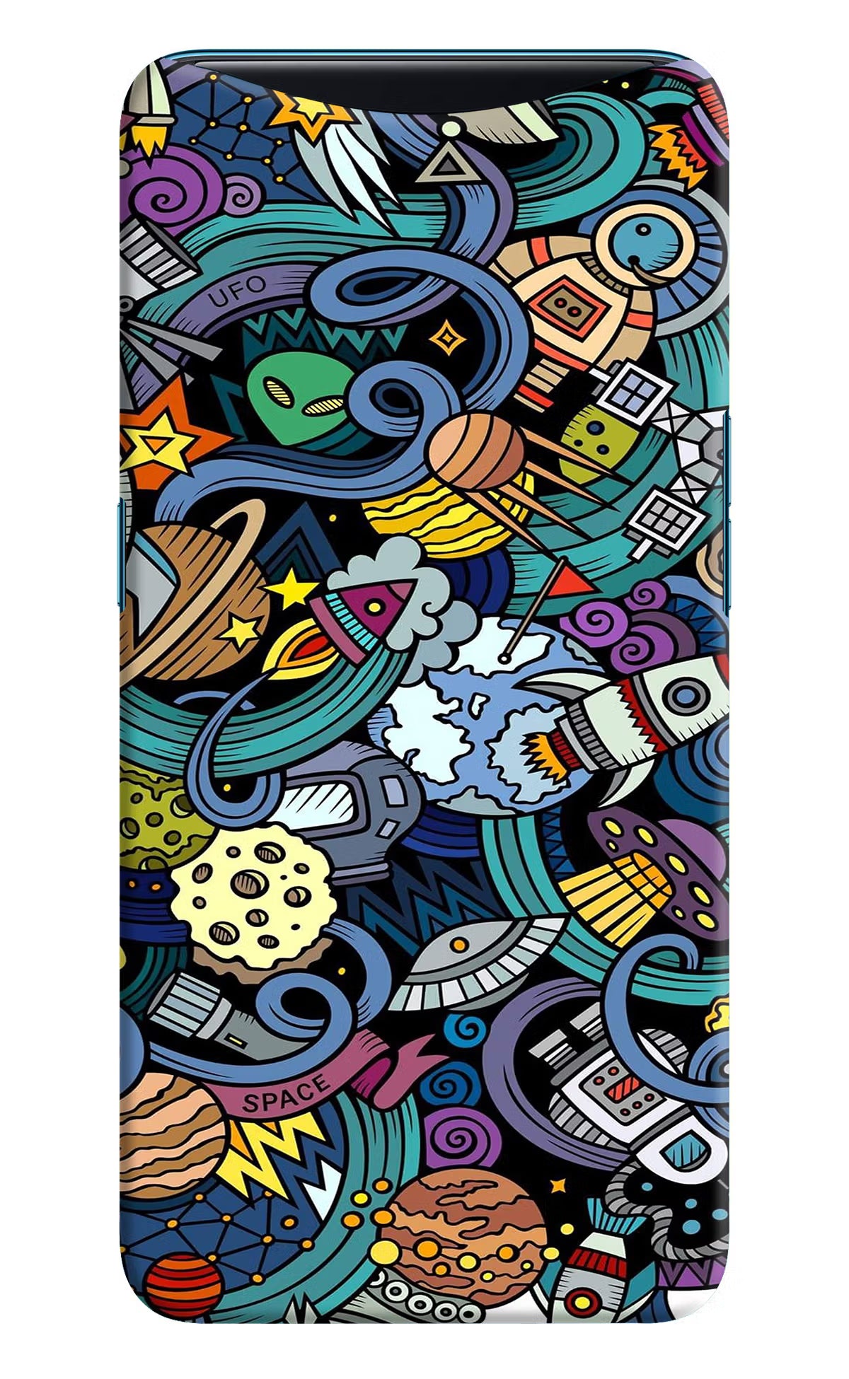 Space Abstract Oppo Find X Hard Case Back Cover by Casekaro