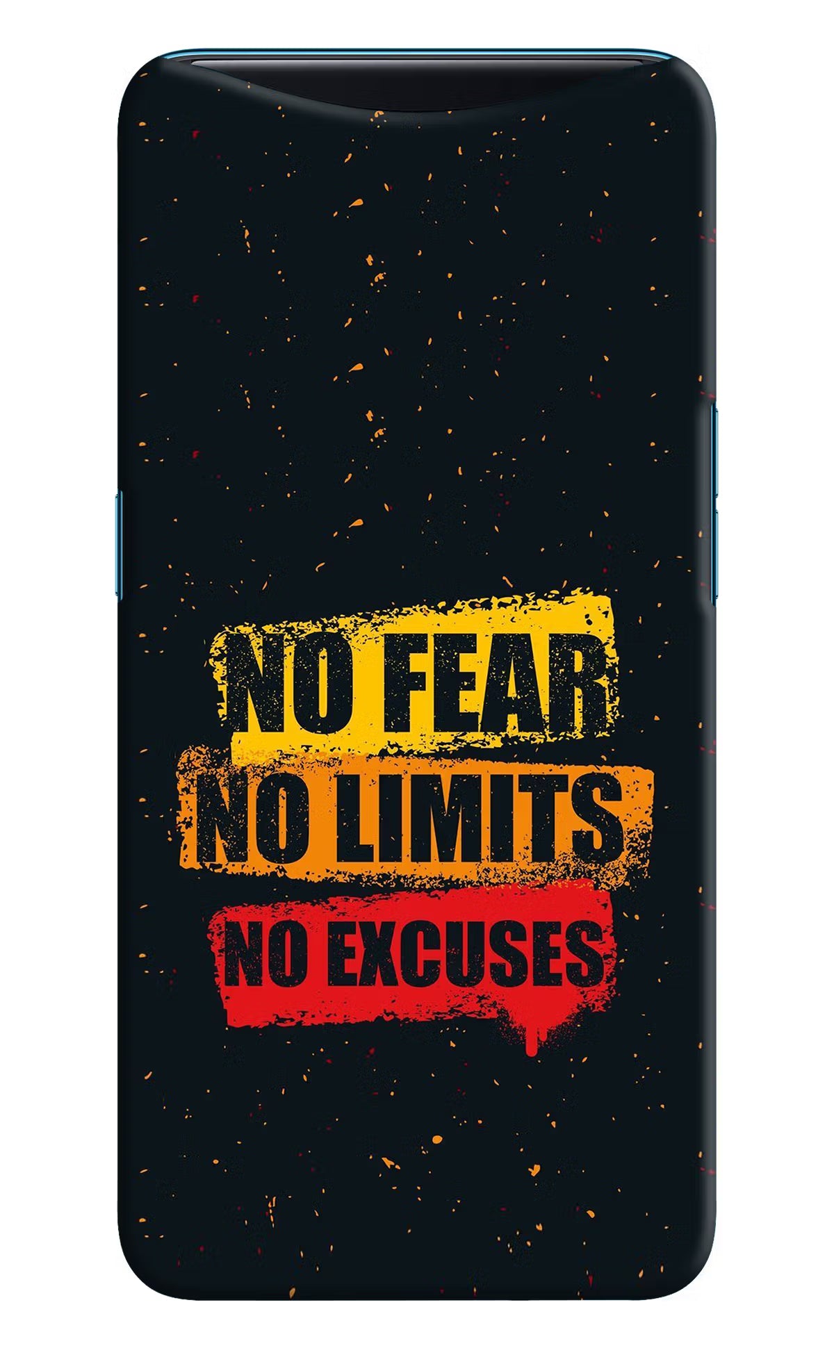 No Fear No Limits No Excuse Oppo Find X Hard Case Back Cover by Casekaro