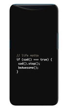 Life Motto Code Oppo Find X Hard Case Back Cover by Casekaro
