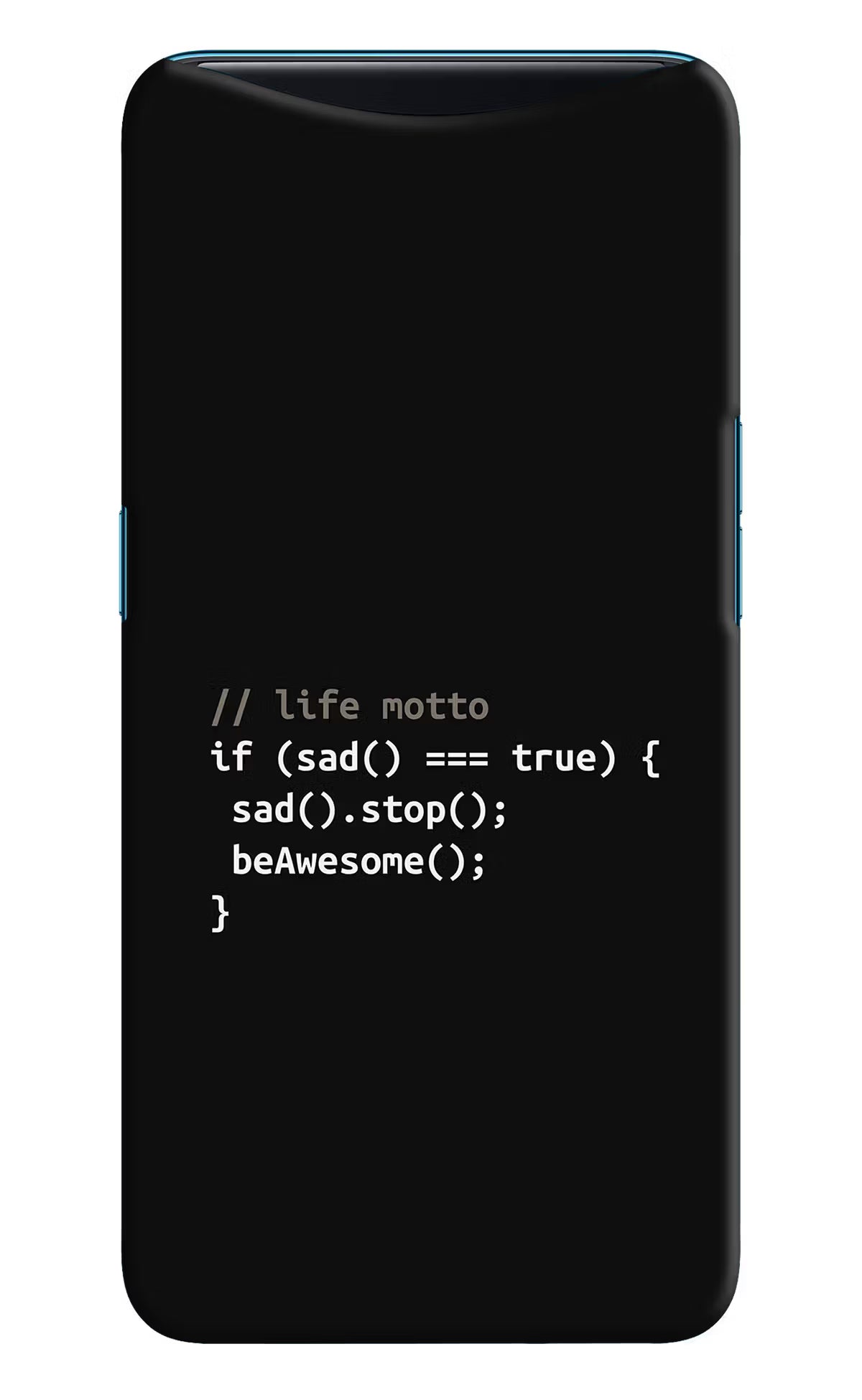 Life Motto Code Oppo Find X Hard Case Back Cover by Casekaro