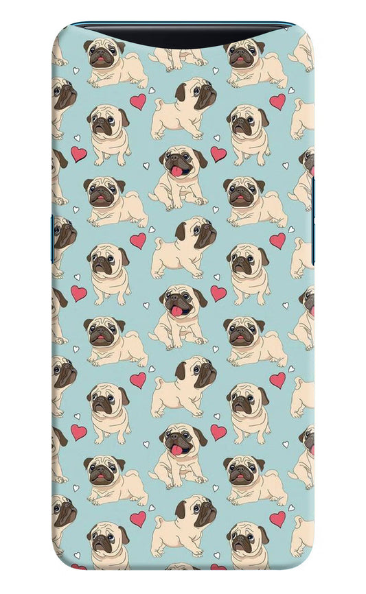 Pug Dog Oppo Find X Hard Case Back Cover by Casekaro