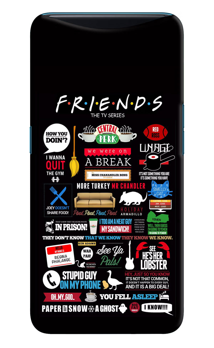 FRIENDS Oppo Find X Back Cover, Hard case