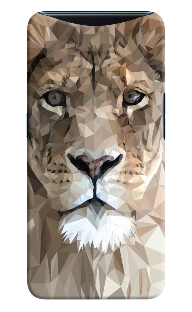 Lion Art Oppo Find X Hard Case Back Cover by Casekaro