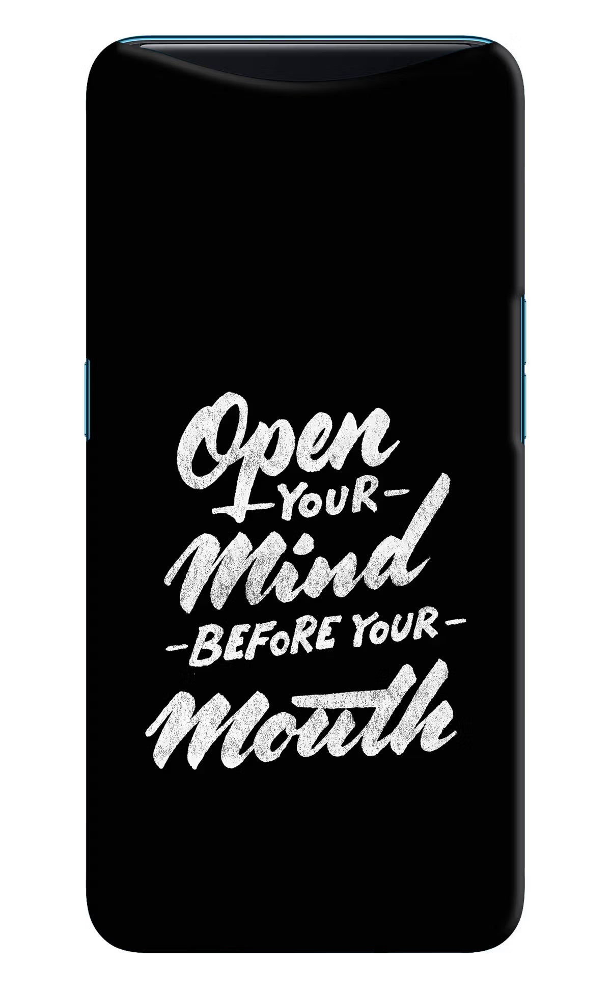 Open Your Mind Before Your Mouth Oppo Find X Hard Case Back Cover by Casekaro