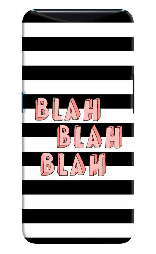 Blah Blah Blah Oppo Find X Hard Case Back Cover by Casekaro