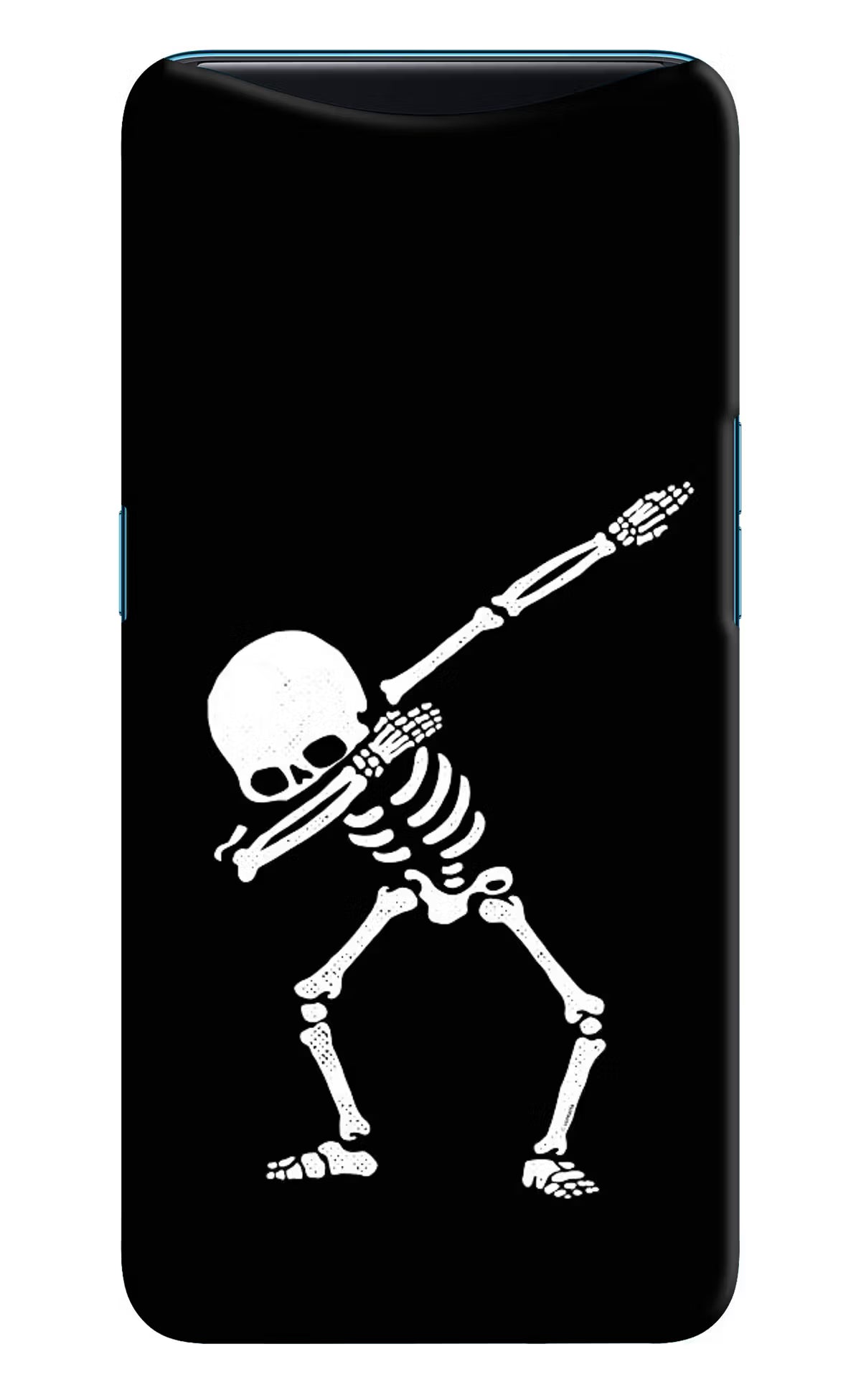 Dabbing Skeleton Art Oppo Find X Hard Case Back Cover by Casekaro