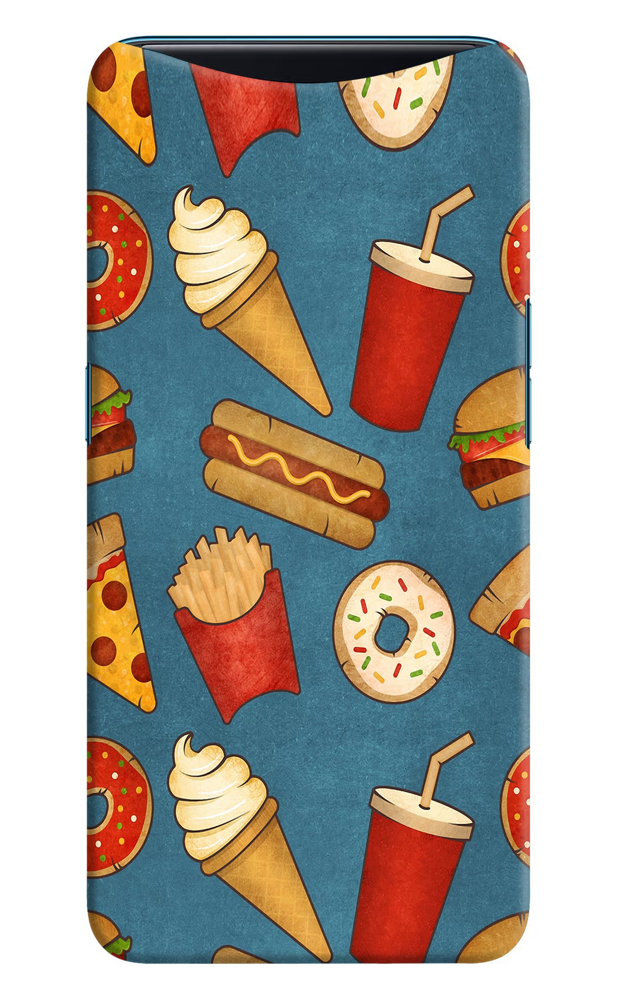 Foodie Oppo Find X Hard Case Back Cover by Casekaro