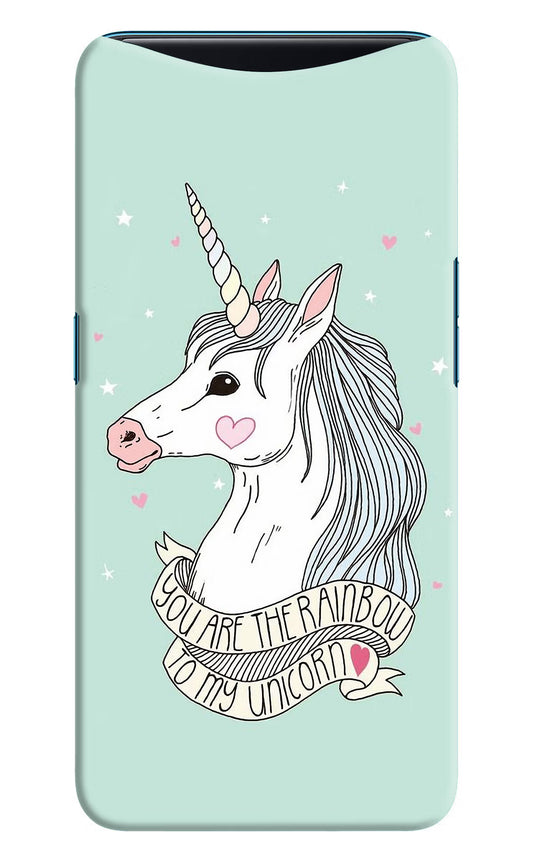 Unicorn Wallpaper Oppo Find X Hard Case Back Cover by Casekaro