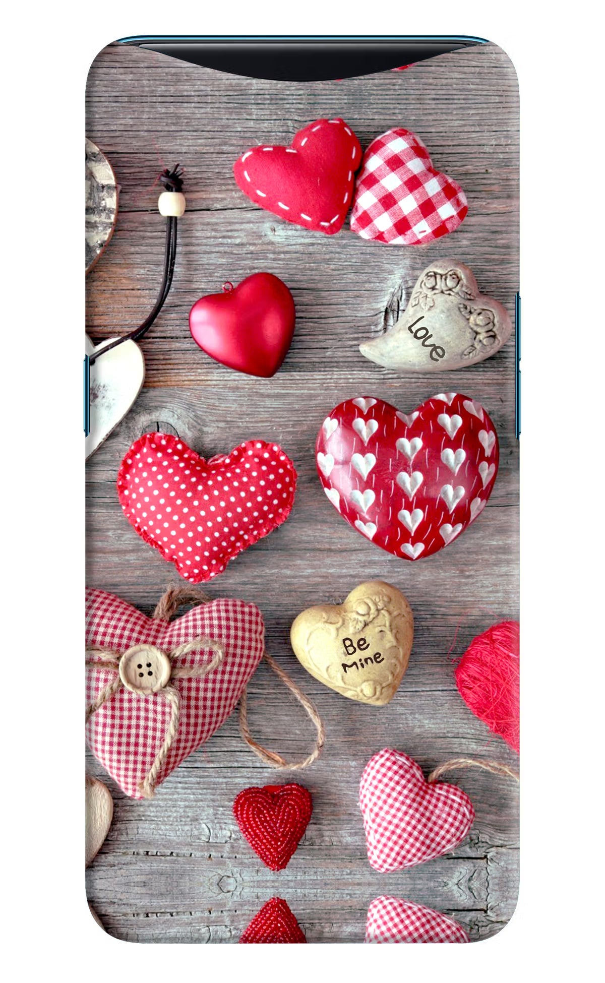 Love Wallpaper Oppo Find X Hard Case Back Cover by Casekaro