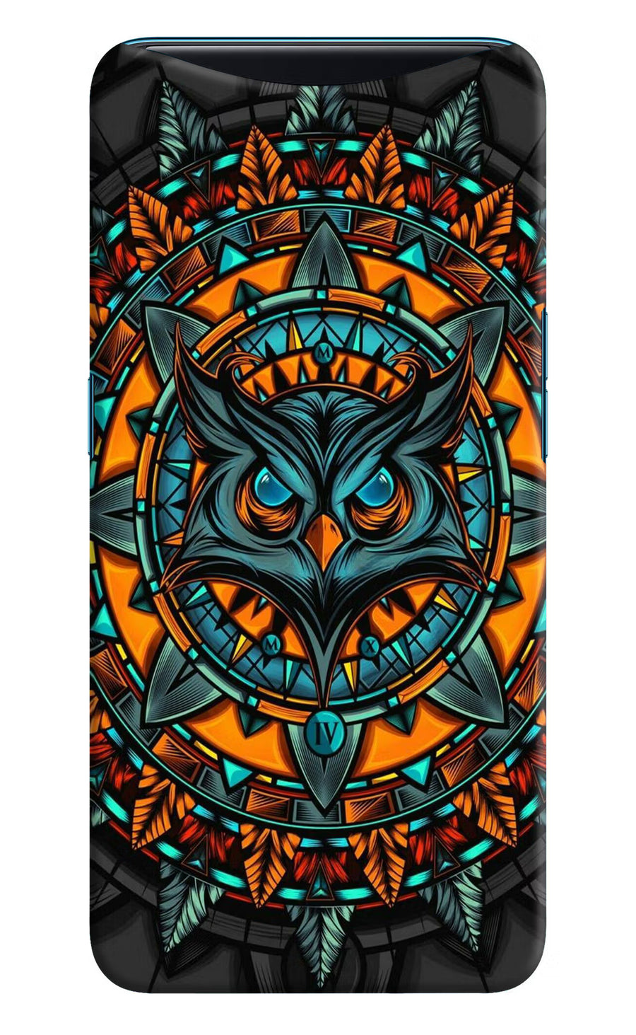 Angry Owl Art Oppo Find X Back Cover, Hard case
